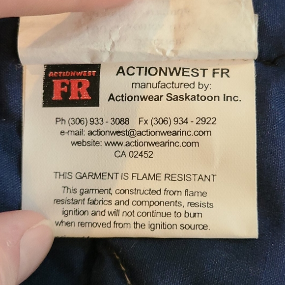 NWOT Fire Resistant Coveralls Actionwest - Picture 7 of 8